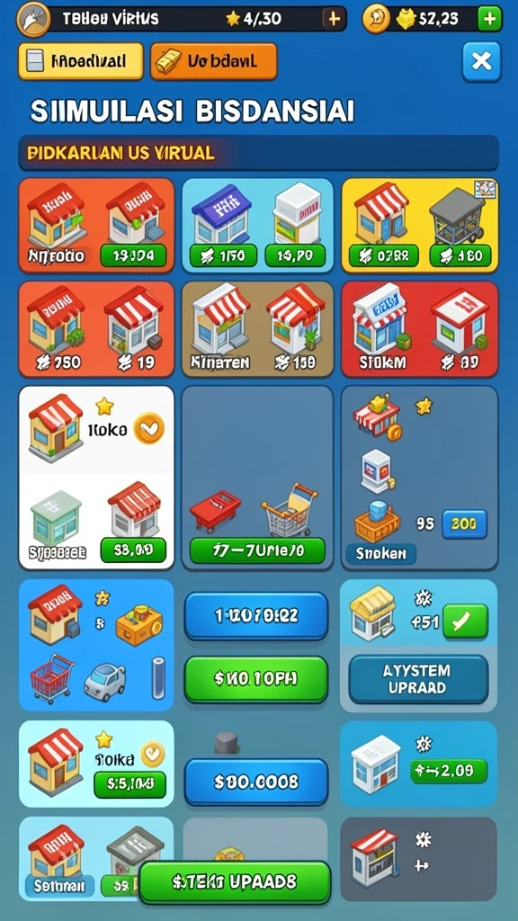 Tampilan utama dengan berbagai pilihan permainan slot.
