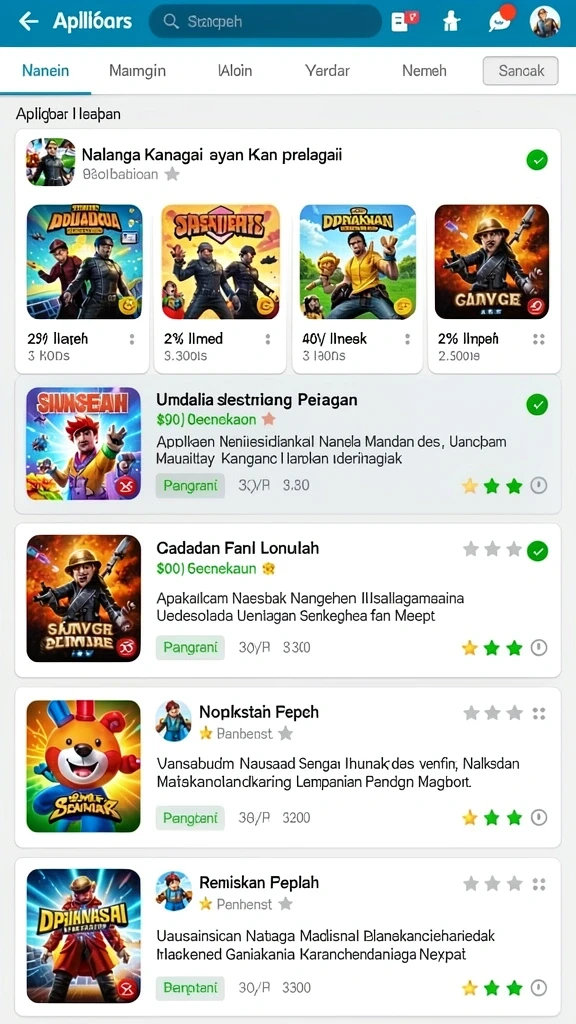 Karakter karakter unik yang bisa dipilih.
