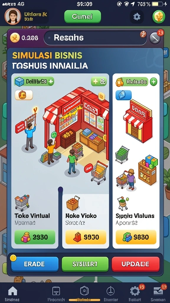 Tampilan antarmuka yang menarik dan informatif.