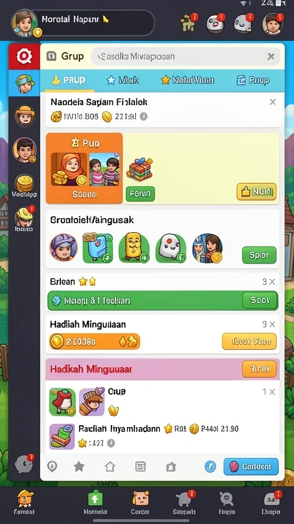 Screenshot memperlihatkan antarmuka permainan yang menarik.