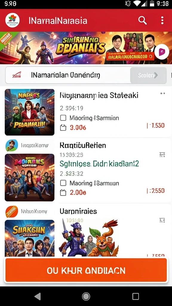 Tampilan utama aplikasi DOWER88 yang menarik.