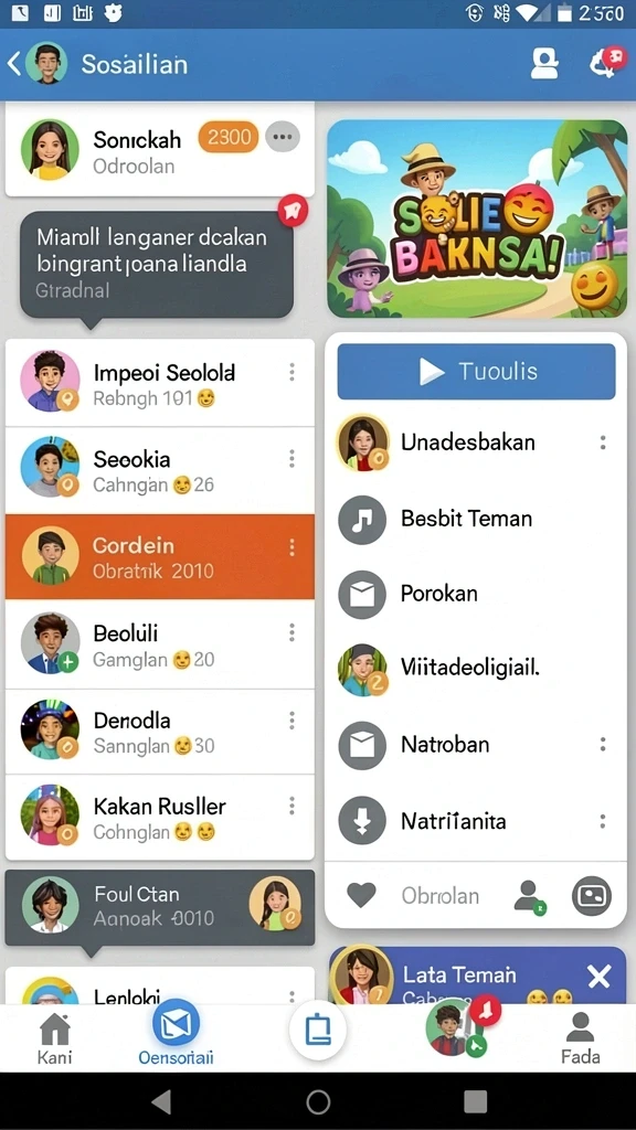 Tampilan antarmuka yang user-friendly.