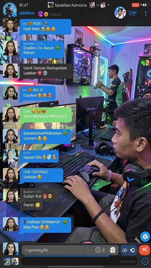 Gambaran fitur interaksi dengan pemain lainnya yang seru dan menarik.