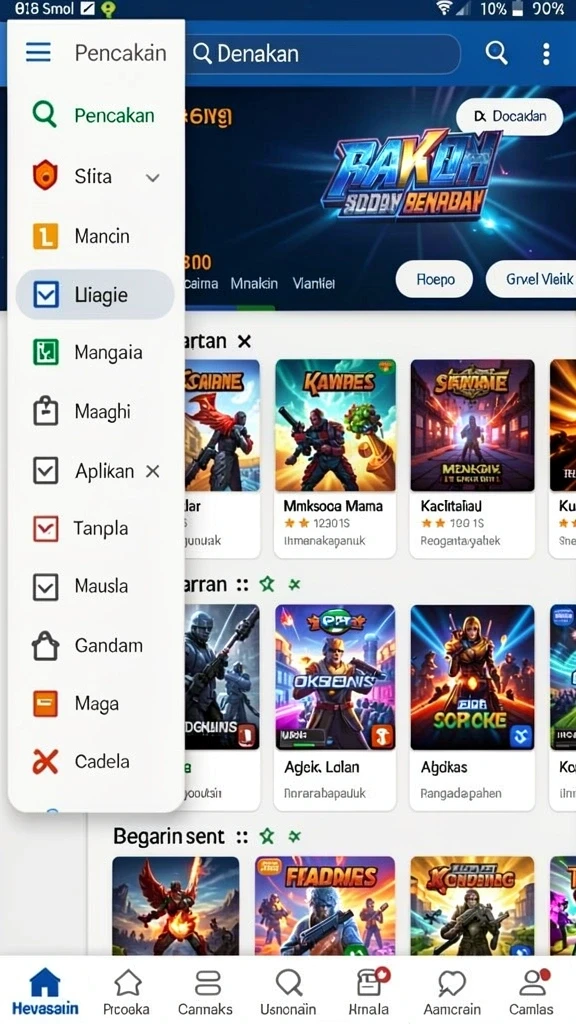 Tampilan antarmuka yang user-friendly.