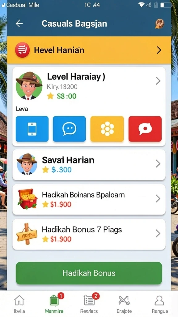 Sistem reward yang menguntungkan bagi pemain.