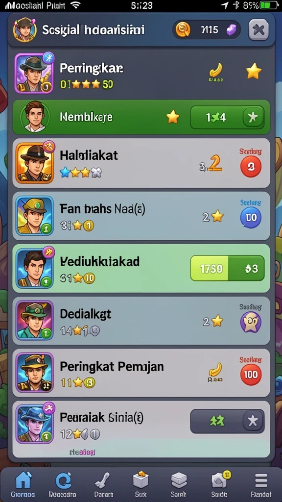 Grafis game yang menarik dan penuh warna.