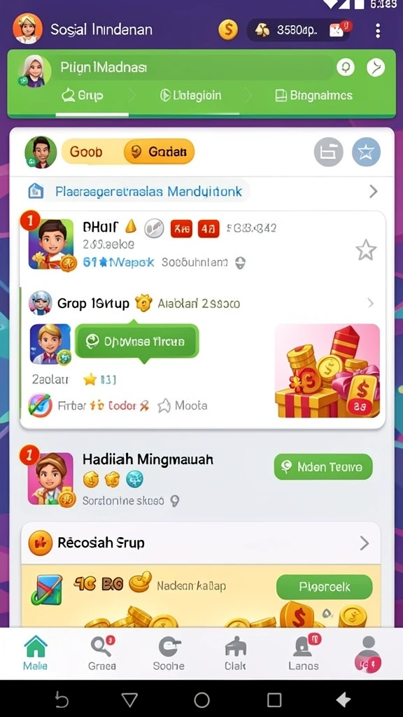 Tampilan awal yang memikat dan cerah.