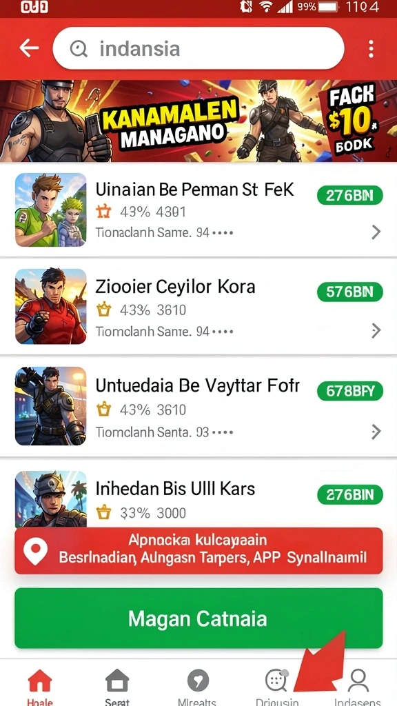 Berbagai pilihan permainan yang seru dan menantang.