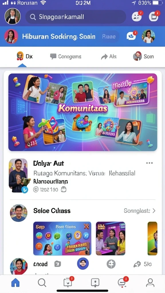 Tangkapan layar menunjukkan fitur interaksi sosial dengan teman.