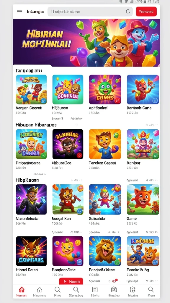 Beragam permainan yang dapat dipilih sesuai selera.